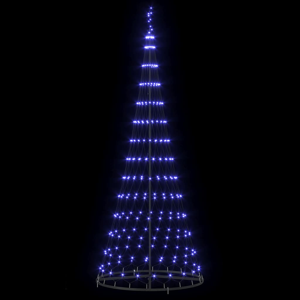 LED Christmas Tree with 290 LEDs Blue 100 x 100 x 250 cm Metal
